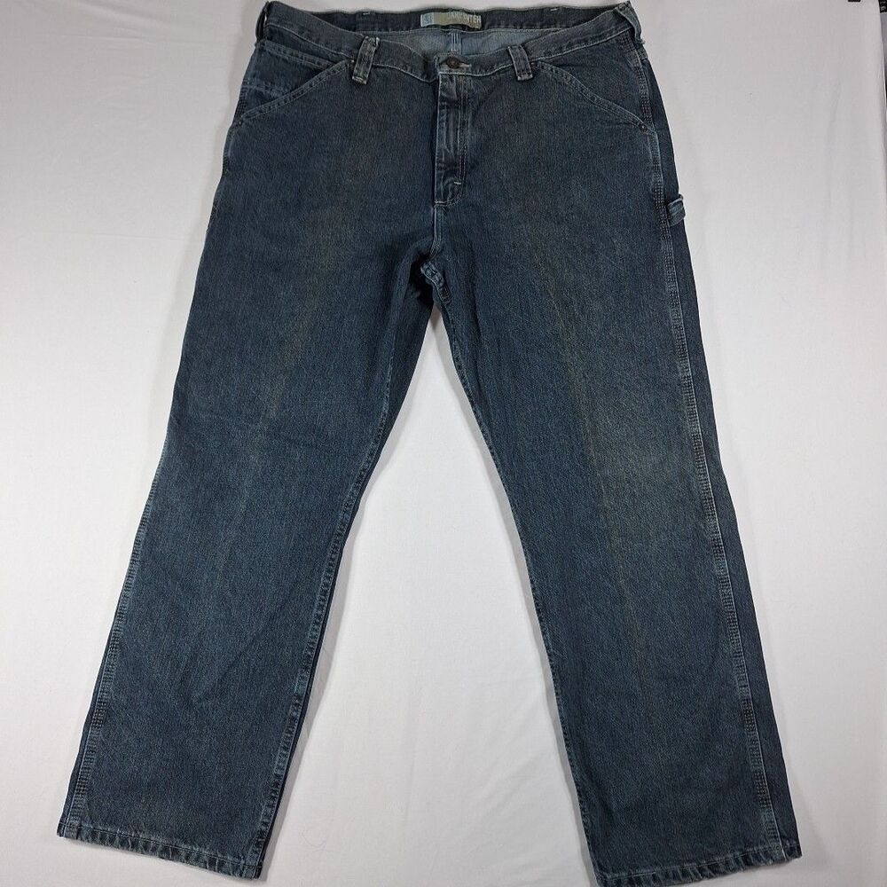Vintage Lee Dungarees Carpenter Jeans Mens 40x30 Blue Denim Baggy Workwear